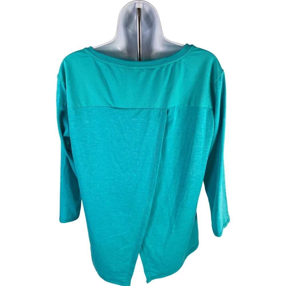 Women’s Teal 3/4 Sleeve Boatneck Top - Picture 2 of 4